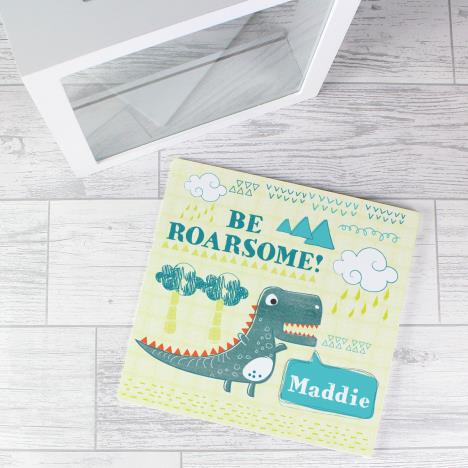 Personalised Dinosaur  Keepsake / Money Box Extra Image 3